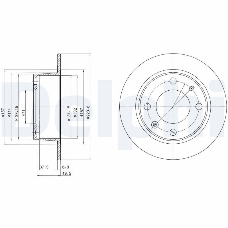Tarcza hamulcowa DELPHI BG2220