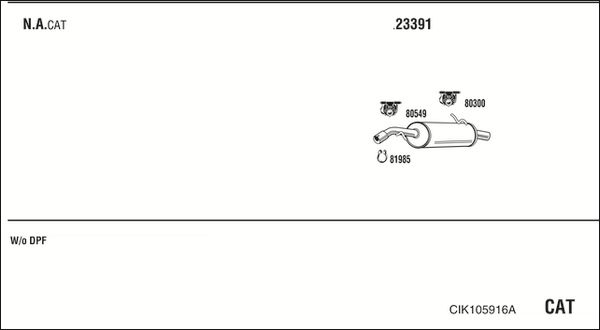 Układ wydechowy WALKER CIK105916A