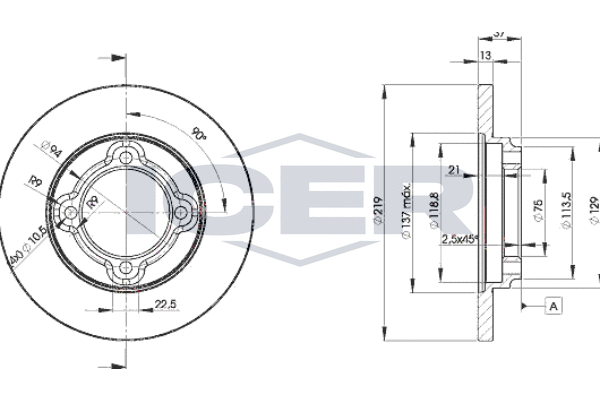 Tarcza hamulcowa ICER 78BD3252-2