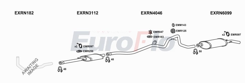 Układ wydechowy EUROFLO RN18163001C