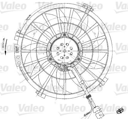 Wentylator, chłodzenie silnika VALEO 698542