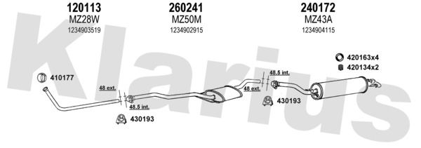Układ wydechowy KLARIUS 600005E