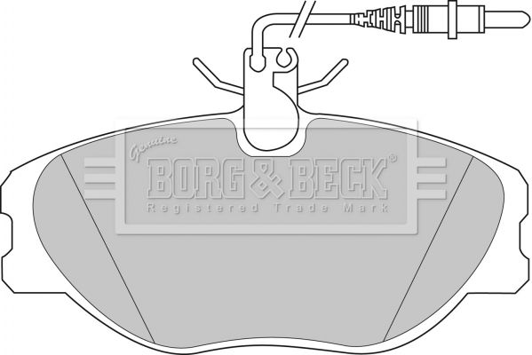 Zestaw klocków hamulcowych, hamulce tarczowe BORG & BECK BBP1438