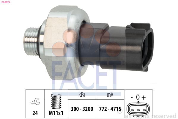 Przełącznik ciśnieniowy, klimatyzacja FACET 25.0075