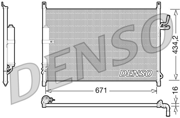 Kondenzátor, klimatizace DENSO DCN46015