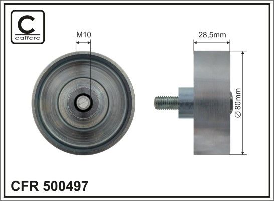 rolka kierunkowa / prowadząca, pasek klinowy zębaty CAFFARO 500497