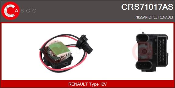 Odpor, vnitřní tlakový ventilátor CASCO CRS71017AS