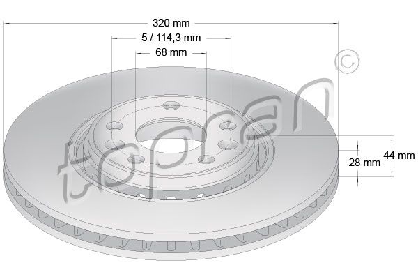 Tarcza hamulcowa TOPRAN 631 151