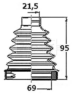 Zestaw osłon, wał napędowy BORG & BECK BCB6155
