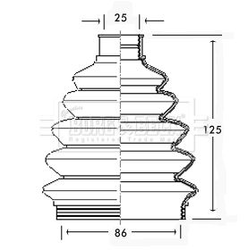 Zestaw osłon, wał napędowy BORG & BECK BCB2302