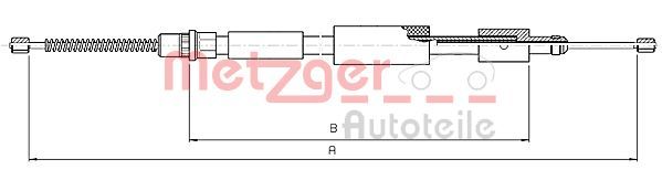 Cięgło, hamulec postojowy METZGER AUTOTEILE 10.4574