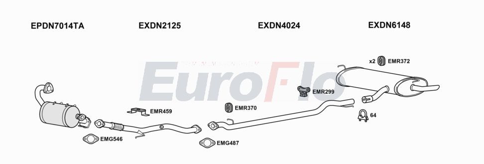 Układ wydechowy EUROFLO DNQAS16D3011