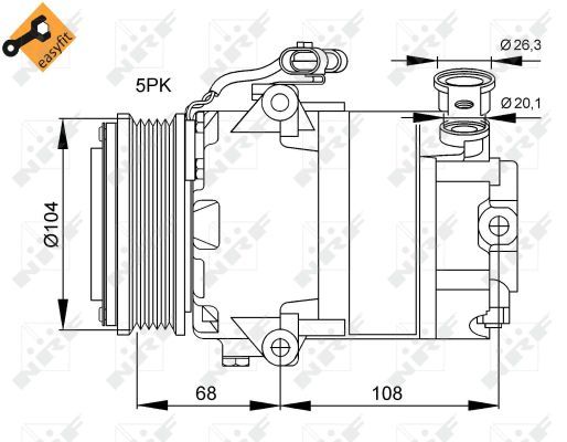 Kompresor, klimatizace NRF 32082