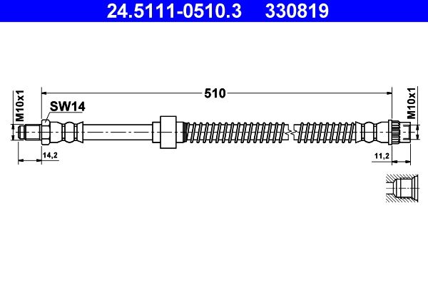Brzdová hadice ATE 24.5111-0510.3