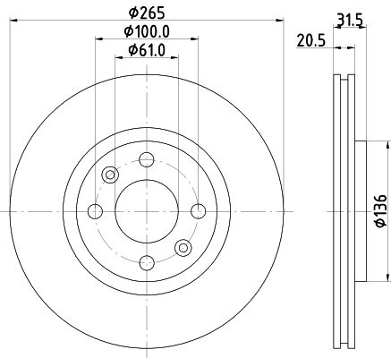 Tarcza hamulcowa MINTEX MDC705