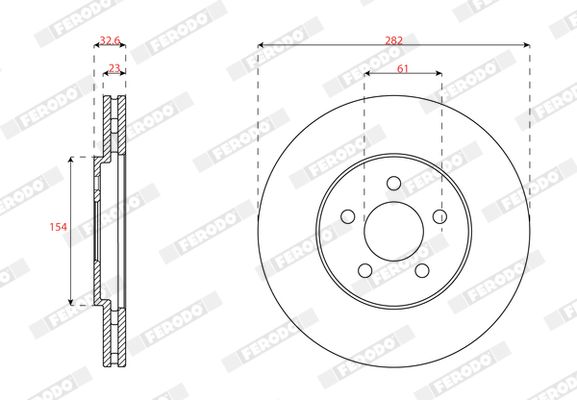 Tarcza hamulcowa FERODO DDF2165