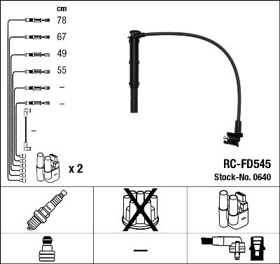 Sada kabelů pro zapalování NGK RC-FD545