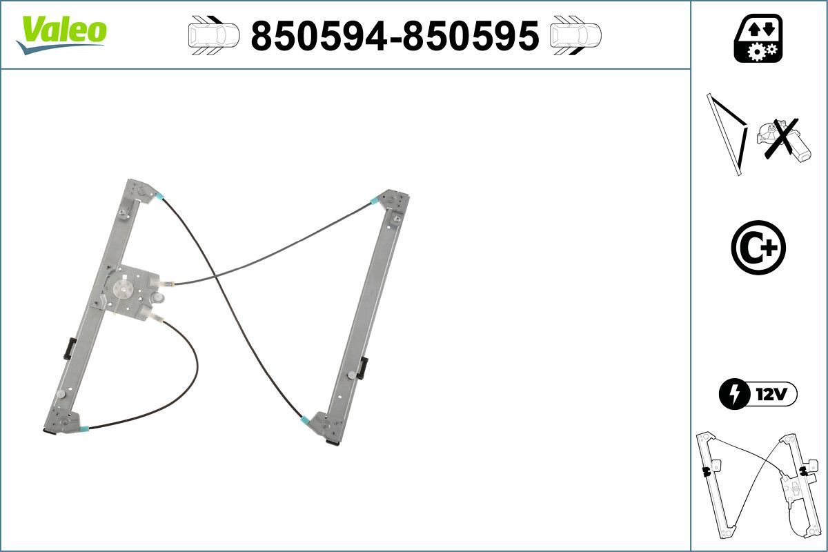 Mecanism actionare geam VALEO 850594