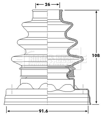 Zestaw osłon, wał napędowy BORG & BECK BCB6182