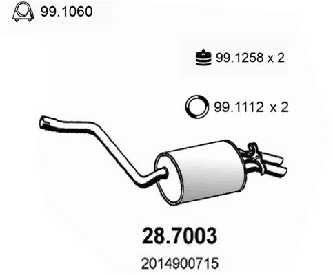 Tłumik końcowy ASSO 28.7003