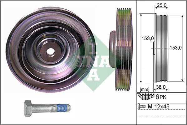 Zestaw koła pasowego, wał korbowy SCHAEFFLER INA 544008720
