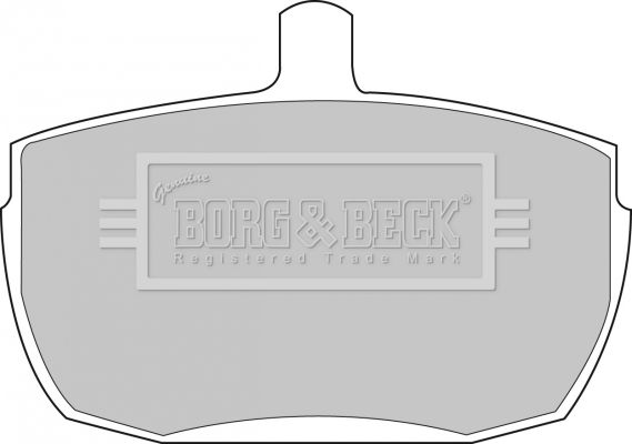 Zestaw klocków hamulcowych, hamulce tarczowe BORG & BECK BBP1422