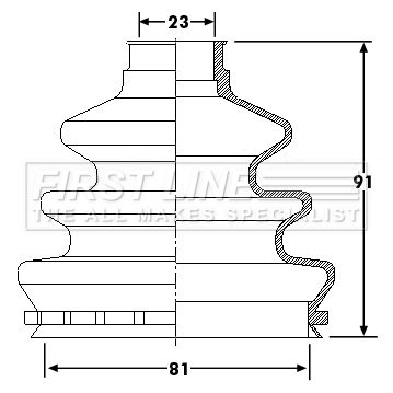 Zestaw osłon, wał napędowy FIRST LINE FCB6200