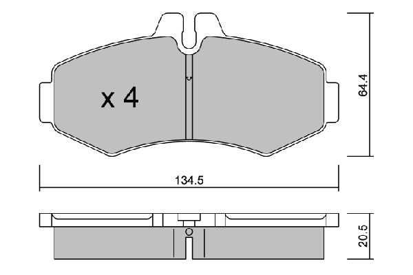 Zestaw klocków hamulcowych, hamulce tarczowe AISIN BPMB-1011