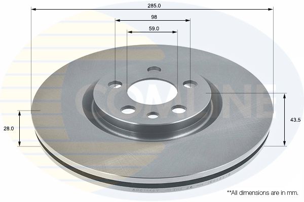 Tarcza hamulcowa COMLINE ADC1546V