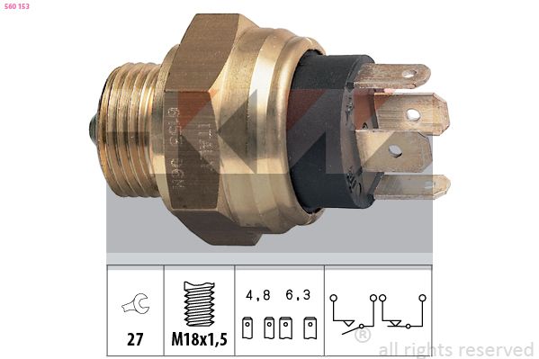 Przełącznik, światło cofania KW 560 153