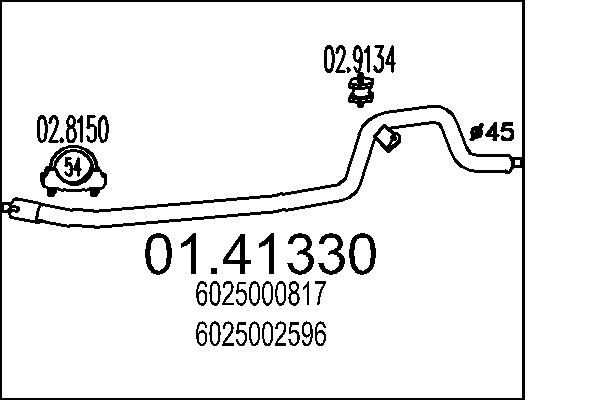 Rura wydechowa MTS 01.41330