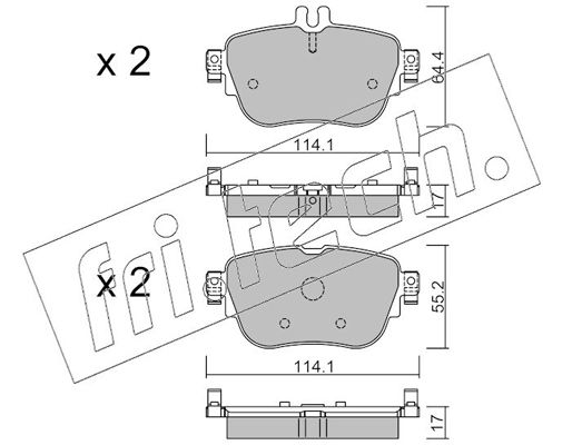 Zestaw klocków hamulcowych, hamulce tarczowe FRI.TECH. 1136.0