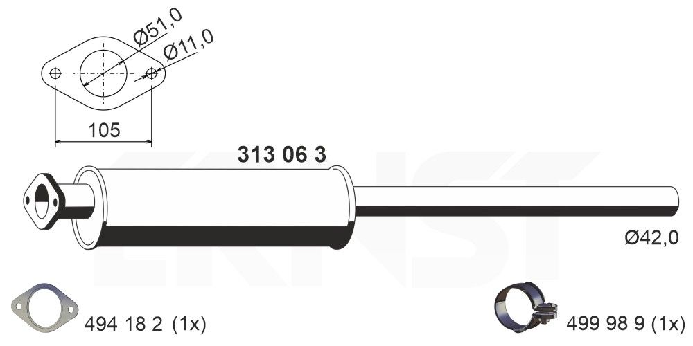 Toba esapament primara ERNST 313063