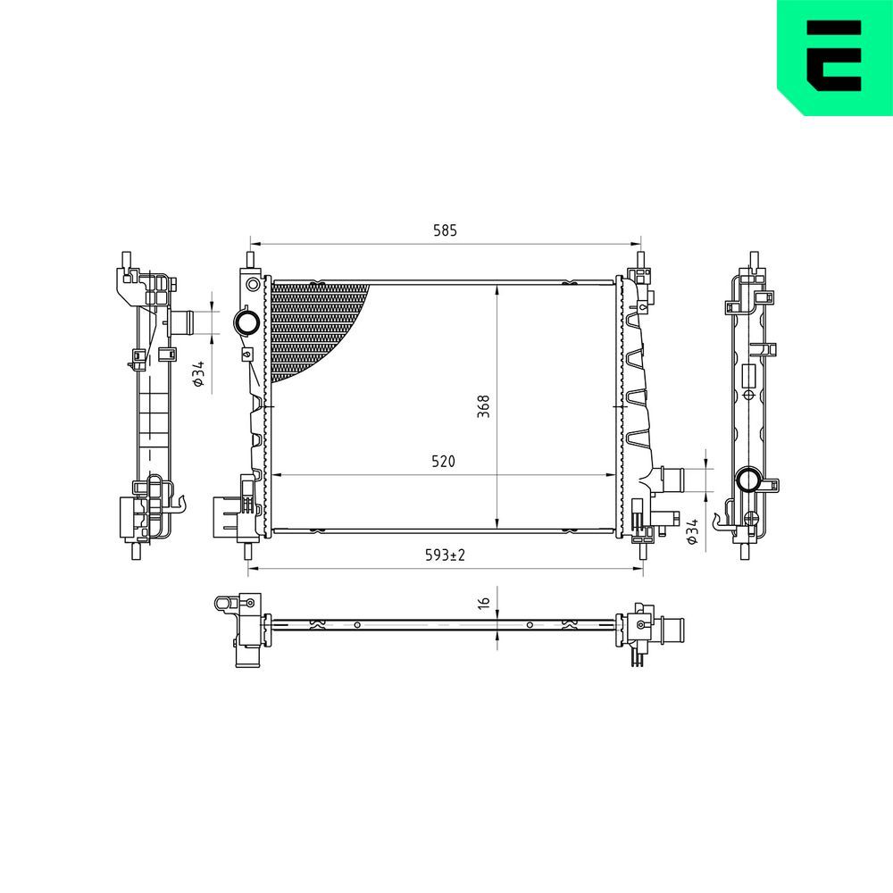 Radiator, racire motor ERA 673431