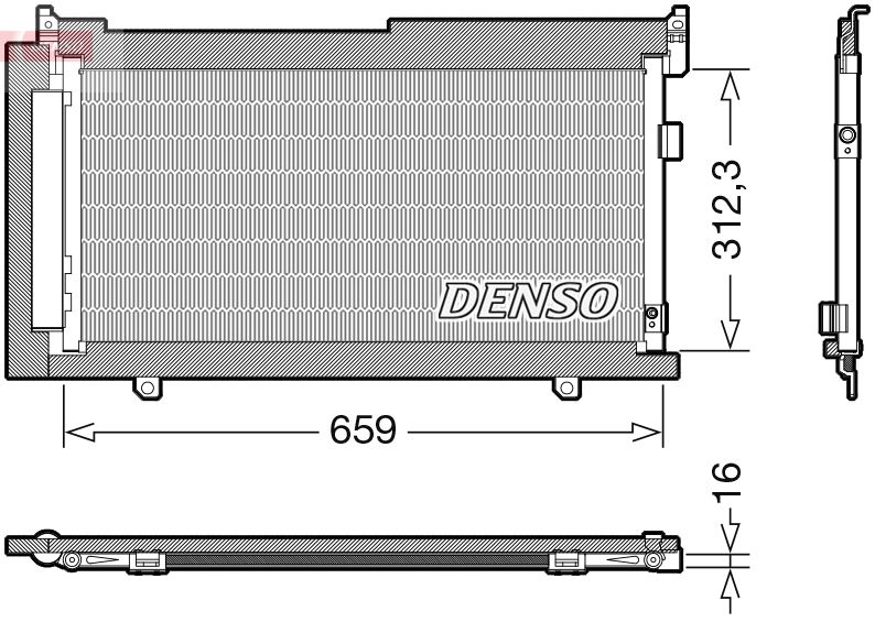 Kondenzátor, klimatizace DENSO DCN36006