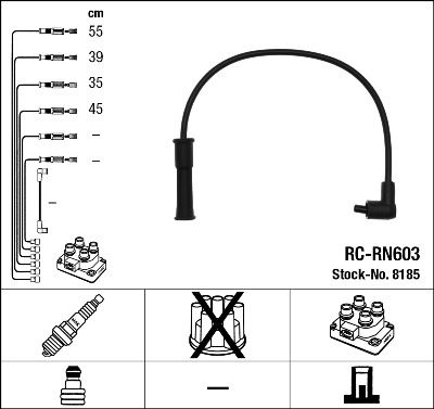 Sada kabelů pro zapalování NGK RCRN603
