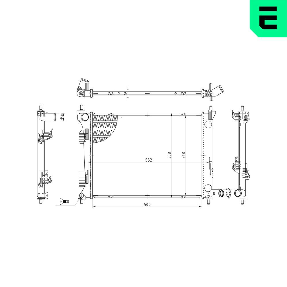 Radiator, racire motor ERA 673314