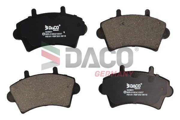 Zestaw klocków hamulcowych, hamulce tarczowe DACO GERMANY 323631