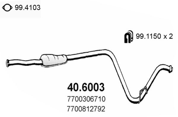 Tłumik środkowy ASSO 40.6003