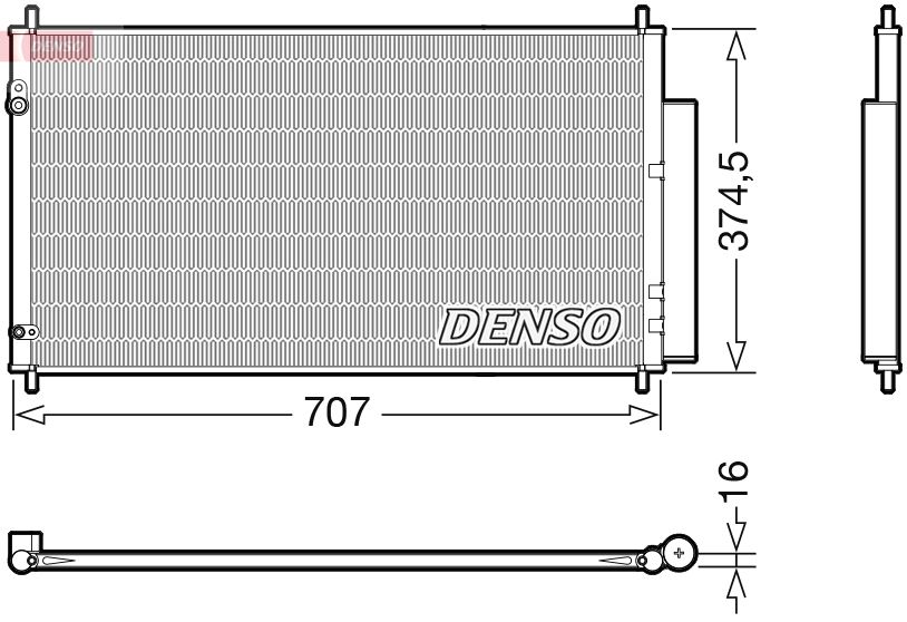 Kondenzátor, klimatizace DENSO DCN40025
