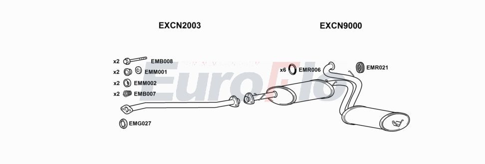 Układ wydechowy EUROFLO PGBOX25D9011A00