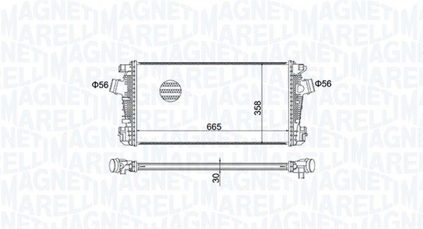 Intercooler, compresor MAGNETI MARELLI 351319204570