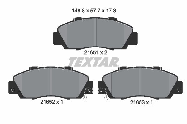 Sada brzdových platničiek kotúčovej brzdy TEXTAR 2165101