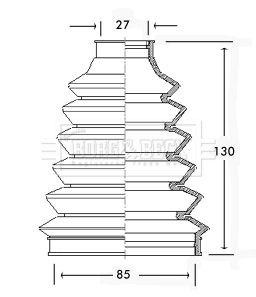 Zestaw osłon, wał napędowy BORG & BECK BCB2227