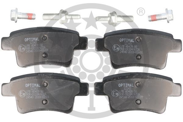 Zestaw klocków hamulcowych, hamulce tarczowe OPTIMAL BP-12343