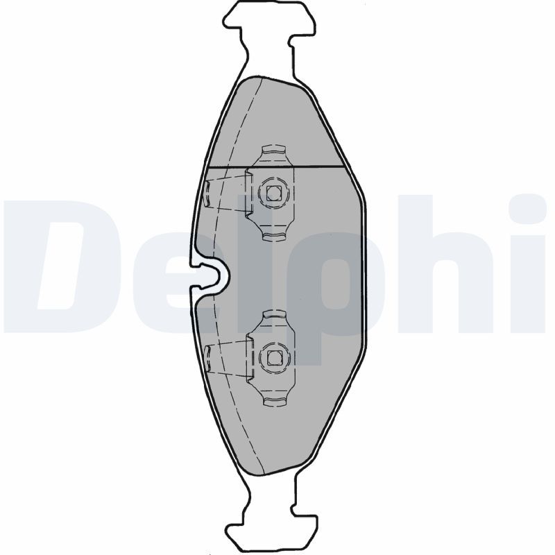 Zestaw klocków hamulcowych, hamulce tarczowe DELPHI LP1000