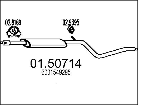 Tłumik środkowy MTS 01.50714