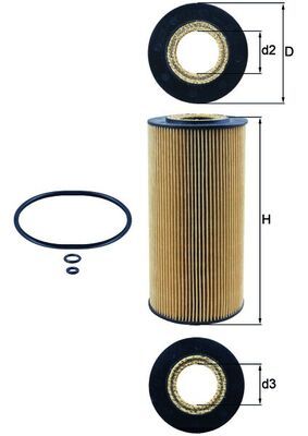 Olejový filtr MAHLE OX 123/1D