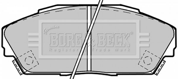 Zestaw klocków hamulcowych, hamulce tarczowe BORG & BECK BBP1217