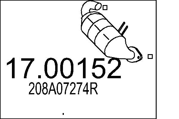 Filtr sadzy / filtr cząstek stałych, układ wydechowy MTS 208A07274R